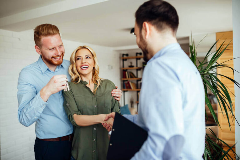 couple renting a home through a property management company