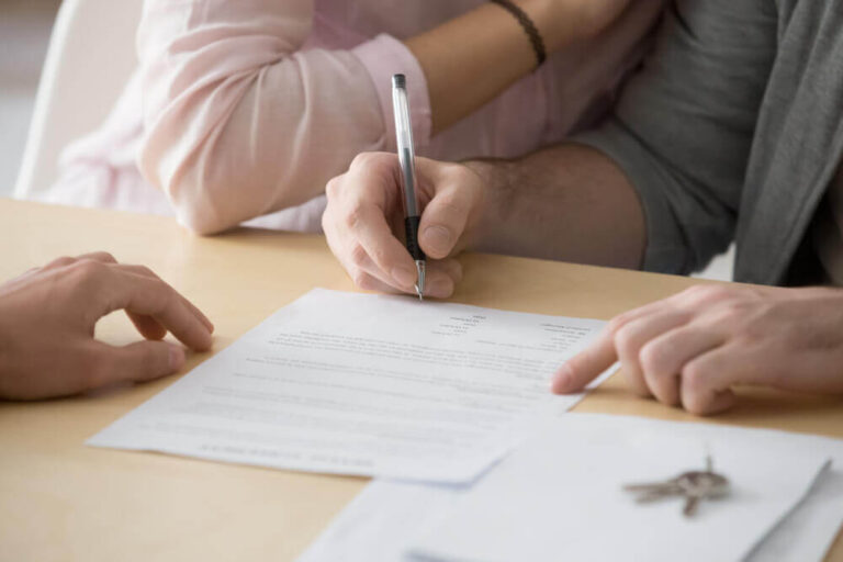 tenants signing rental home lease