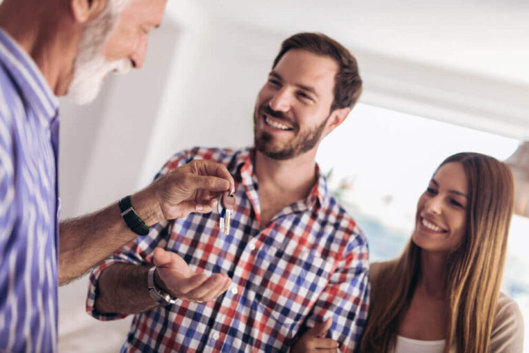 couple renting a house