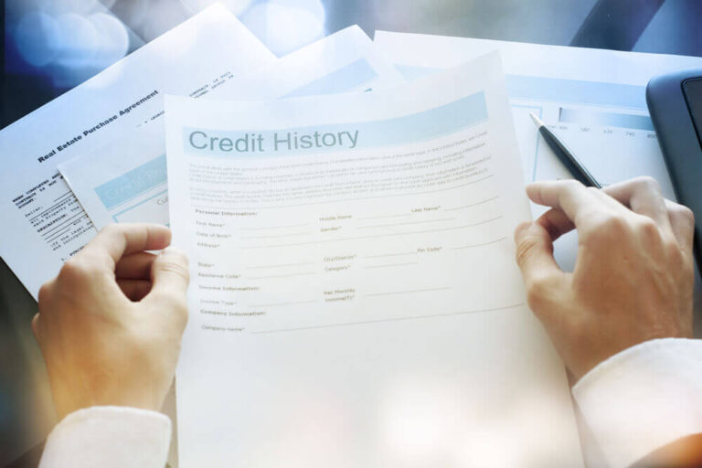 Holding credit history report