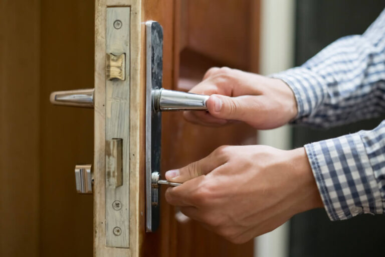 unlocking apartment door