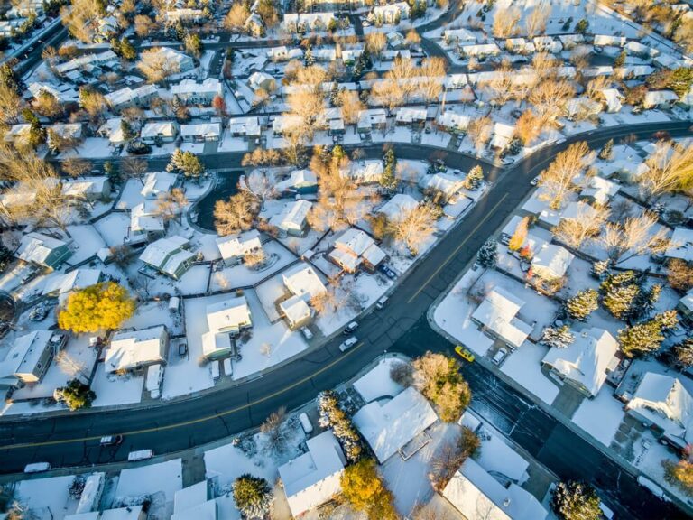 snowy neighborhood in fort collins colorado