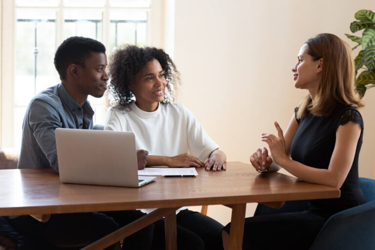 tenants speaking with an experienced landlord